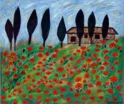 Toskana - Bild in Acryl gemalt  v. B. Benzmann